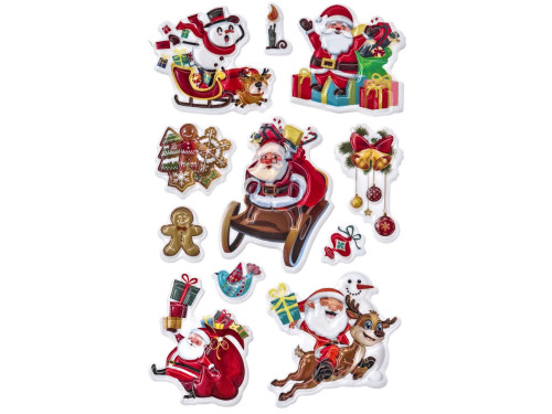 Puffy stickers Santa Claus - DpCraft - 11 pcs.