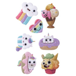 Puffy stickers Sweets - DpCraft - 7 pcs.