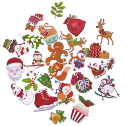 Vinyl stickers Happy Christmas - DpCraft - 25 pcs.