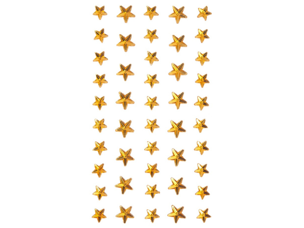 Self-adhesive crystals Stars - DpCraft - gold, 46 pcs.