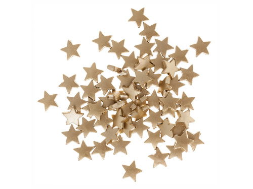 Stars beads - DpCraft - gold, 60 pcs.