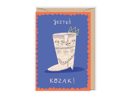 Kartka okolicznościowa 12 x 17 cm - Cudowianki - Jesteś Kozak