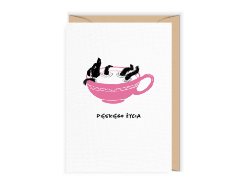 Kartka okolicznościowa 12 x 17 cm - Cudowianki - Pieskiego Życia