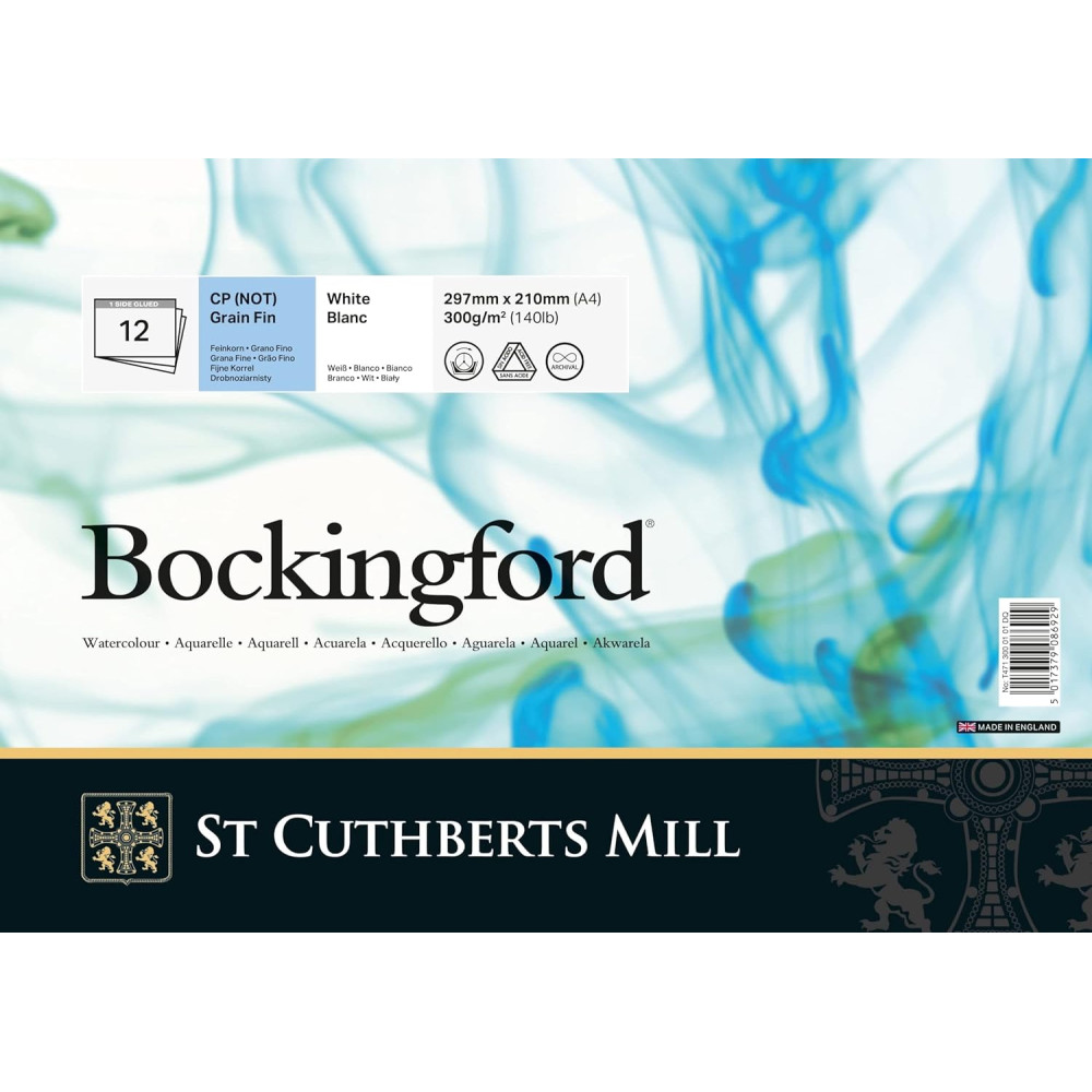 Bockingford Watercolour Paper Block Cold Pressed (NOT) 300gsm 12