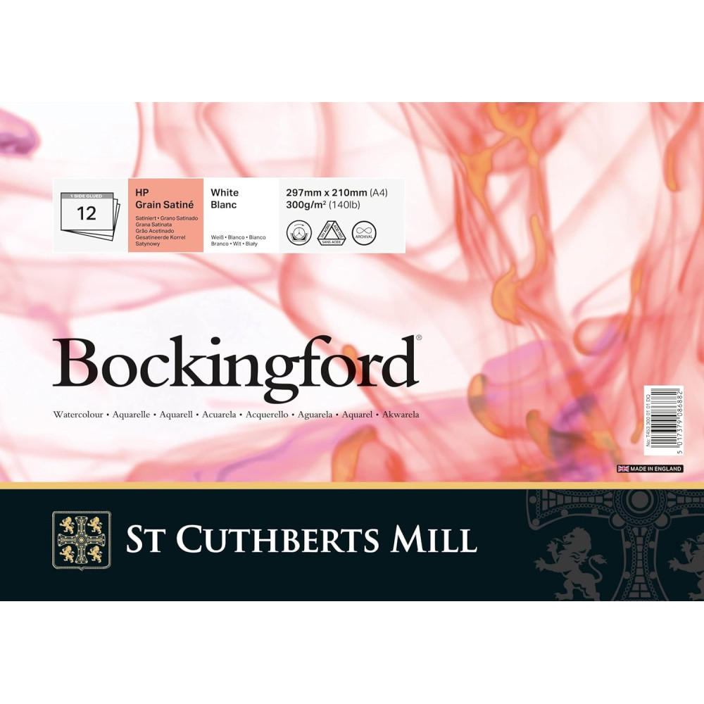 Bockingford Watercolor paper pad - hot press, 21 x 29,7 cm, 300 g