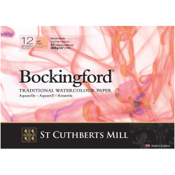 Bockingford Watercolor paper pad - hot press, 29,7 x 42 cm, 300 g, 12 sheets