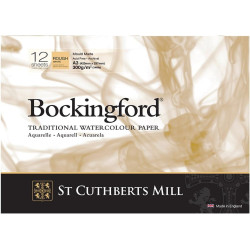 Bockingford Watercolor paper pad - rough, 29,7 x 42 cm, 300 g, 12 sheets