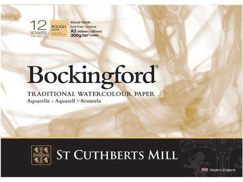 Blok do akwareli Bockingford - rough, 29,7 x 42 cm, 300 g, 12 ark.