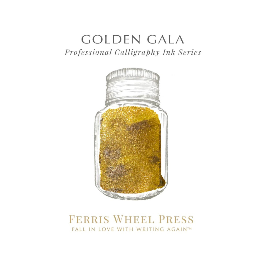 Tusz wodoodporny - Ferris Wheel Press - Golden Gala, 28 ml