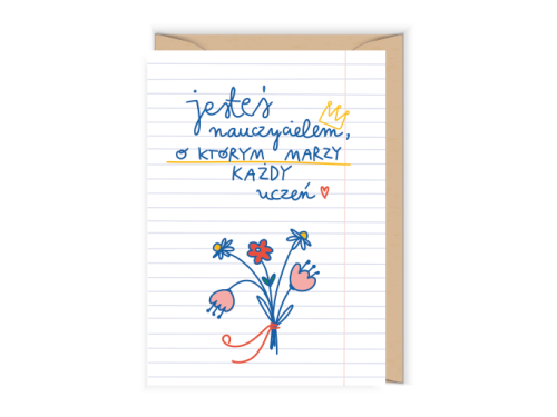 Kartka okolicznościowa 12 x 17 cm - Cudowianki - Nauczyciel Marzeń