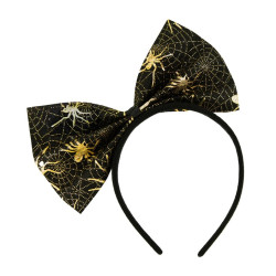 Spooky Halloween Bow headband - black, 20 x 21 cm