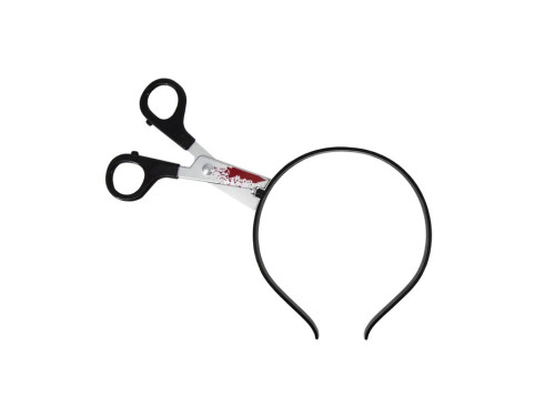 Spooky Halloween Scissors headband - black, 22 x 17 cm