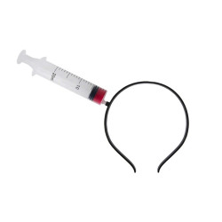 Spooky Halloween Syringe headband - black, 25 x 16 cm