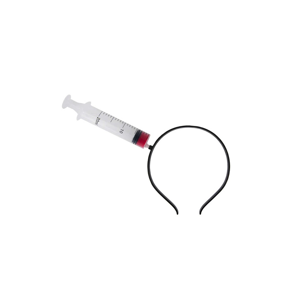 Spooky Halloween Syringe headband - black, 25 x 16 cm