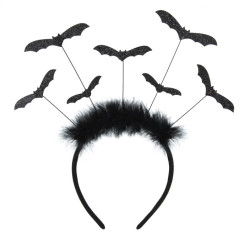 Spooky Halloween Bats headband - black, 26 x 27 cm