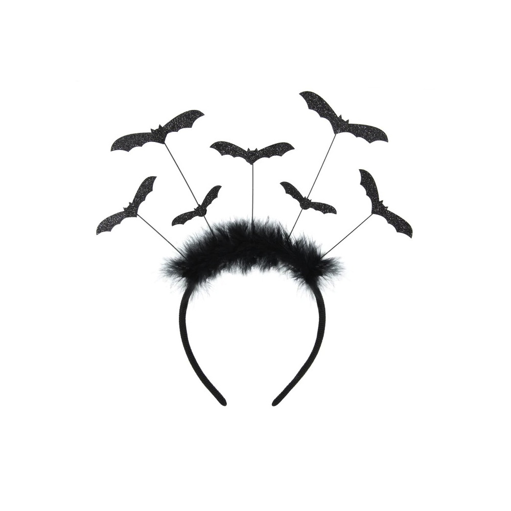 Spooky Halloween Bats headband - black, 26 x 27 cm