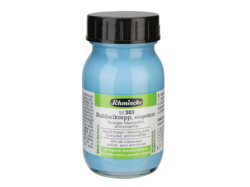 Płyn maskujący do akwareli - Schmincke - niebieski, 100 ml