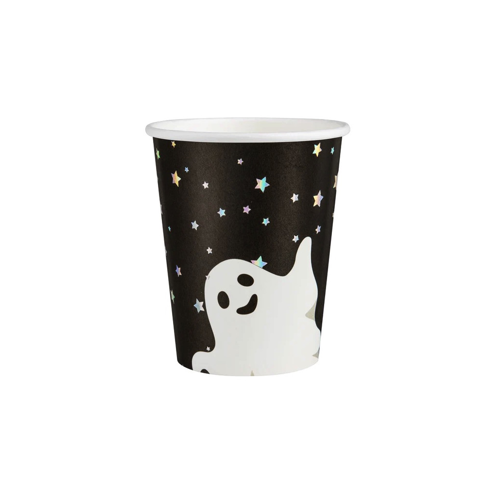 Paper Cups Halloween Ghost - 9 cm, 220 ml, 6 szt.