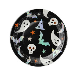 Paper plates Halloween Ghost - 18 cm, 6 pcs.