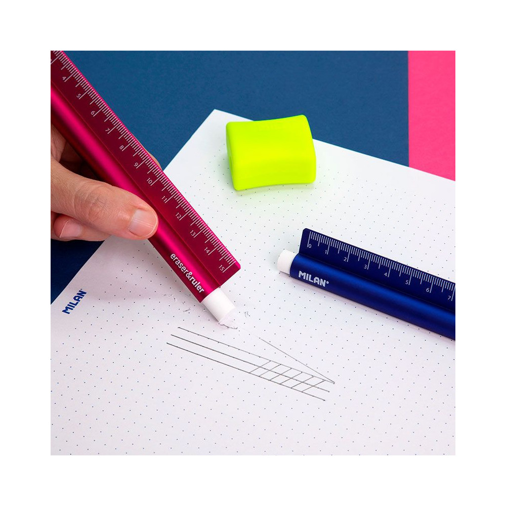 Mechanical Tri Jet eraser with 2 refills - Milan - pink