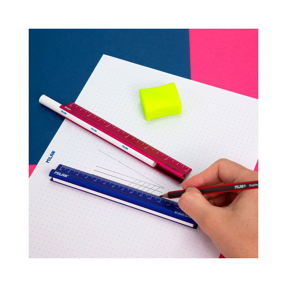 Mechanical Tri Jet eraser with 2 refills - Milan - pink