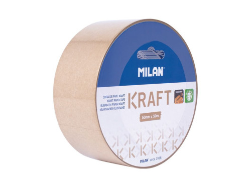 Pack paper tape - Milan - Kraft, 50 mm x 50 m