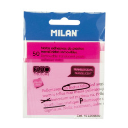 Karteczki samoprzylepne Fluo - Milan - różowe, 50 szt.