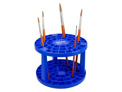 Plastic brush holder - Milan - blue
