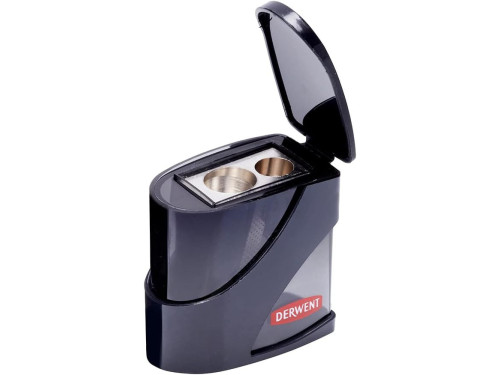 Twin hole pencil sharpener - Derwent - black