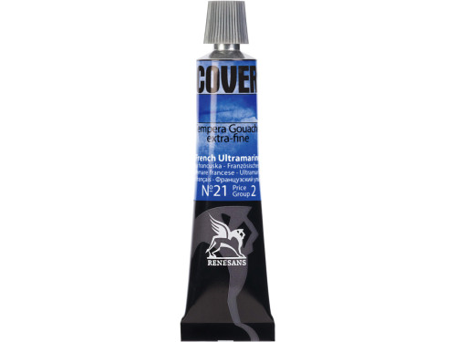 Tempera Gouache Cover - Renesans - 21, French Ultramarine, 20 ml