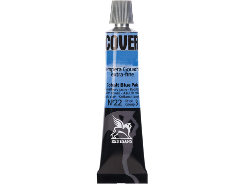 Farba Tempera Cover - Renesans - 22, błękit kobaltowy jasny, 20 ml