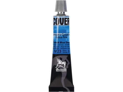 Farba Tempera Cover - Renesans - 23, błękit kobaltowy ciemny, 20 ml