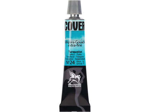 Farba Tempera Cover - Renesans - 24, turkus, 20 ml