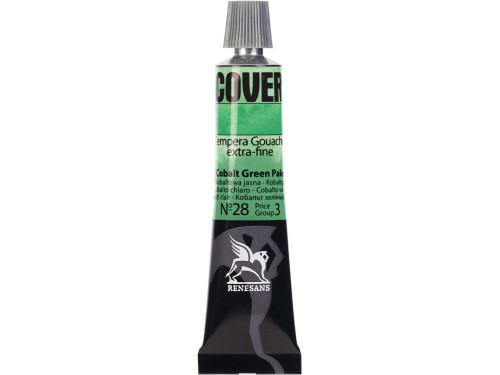 Farba Tempera Cover - Renesans - 28, zieleń kobaltowa jasna, 20 ml