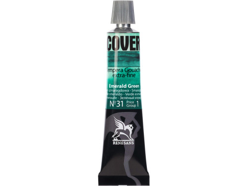 Farba Tempera Cover - Renesans - 31, zieleń szmaragdowa, 20 ml
