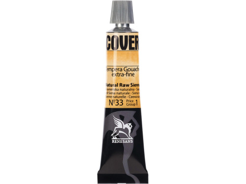 Farba Tempera Cover - Renesans - 33, ziemia sieneńska naturalna, 20 ml