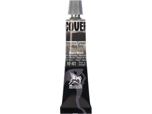 Farba Tempera Cover - Renesans - 41, czerń marsowa, 20 ml