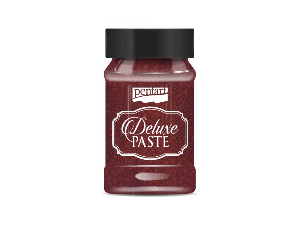Pasta strukturalna Deluxe - Pentart - bordowo-złota, 100 ml