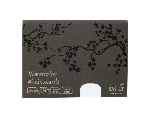 Watercolor cotton paper Haiku Cards - SM-LT - 14,7 x 10,6 cm, 300 g, 24 sheets