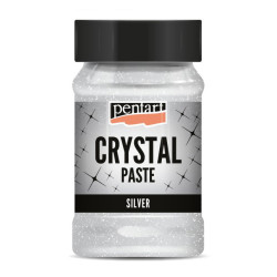 Pasta strukturalna Crystal - Pentart - srebrna, 100 ml