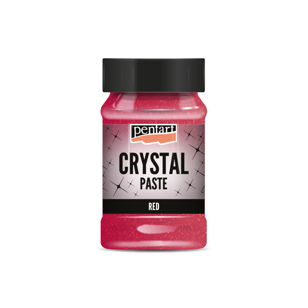 Pasta strukturalna Crystal - Pentart - czerwona, 100 ml