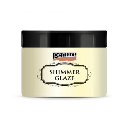 Pasta żelowa Shimmer Glaze - Pentart - perłowa biel, 150 ml