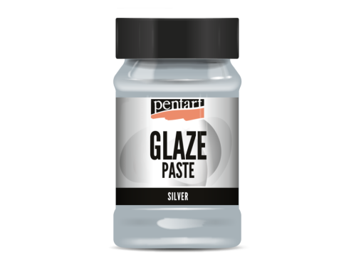 Glaze Paste - Pentart - pearl silver, 100 ml