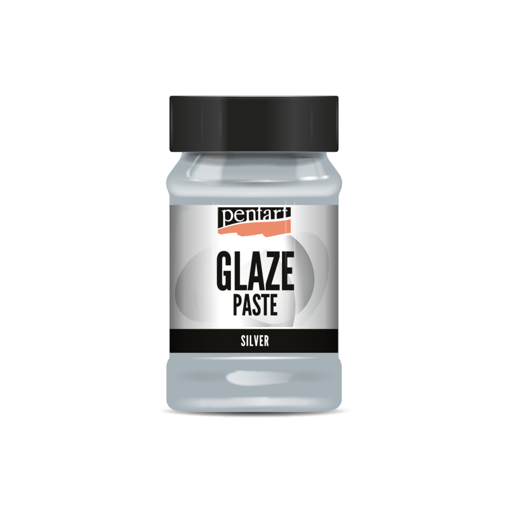 Pasta Glaze - Pentart - srebrna, 100 ml