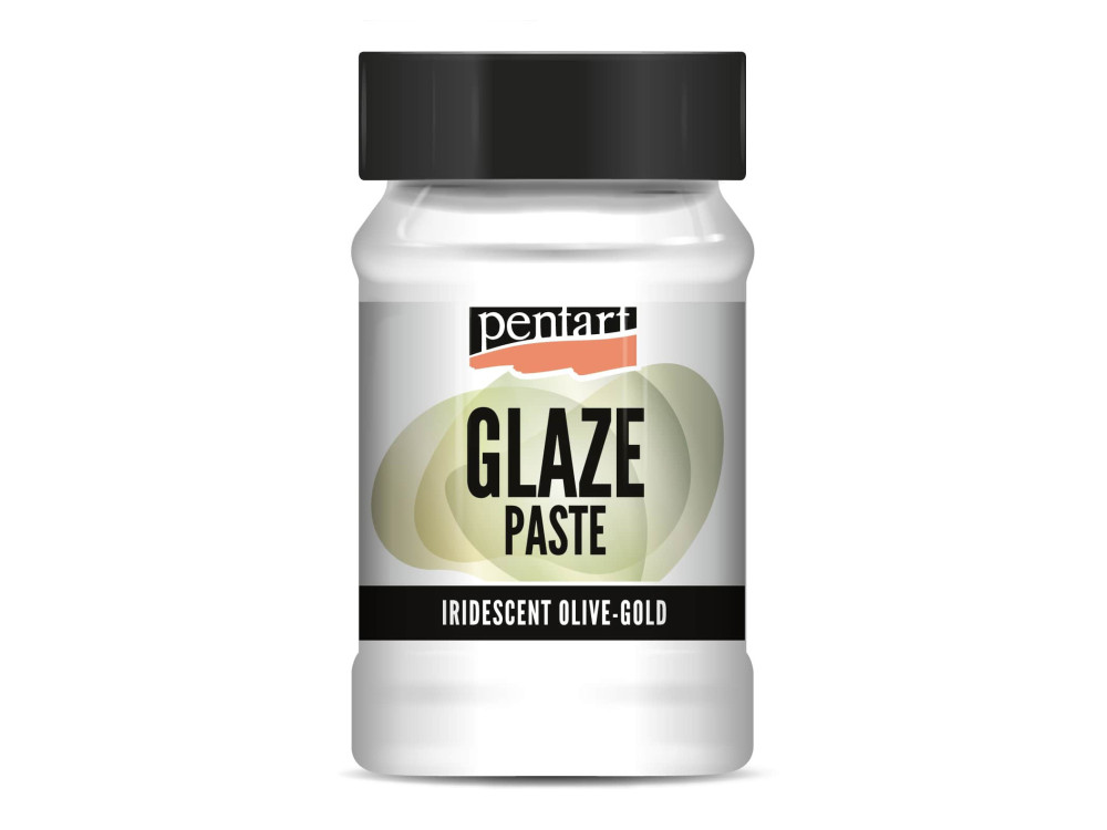 Glaze Paste - Pentart - iridescent olive-gold, 100 ml