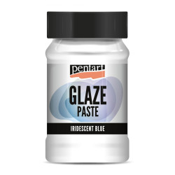 Glaze Paste - Pentart - iridescent blue, 100 ml