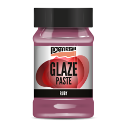 Pasta Glaze - Pentart - rubinowa, 100 ml