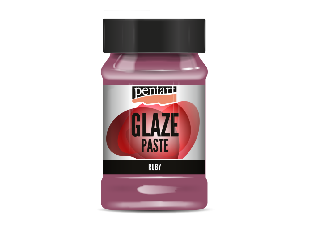 Pasta Glaze - Pentart - rubinowa, 100 ml