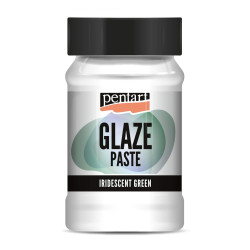 Pasta Glaze - Pentart - opalizująca zielona, 100 ml