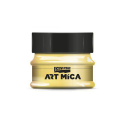 Mika sproszkowana Art Mica - Pentart - żółta, 9 g
